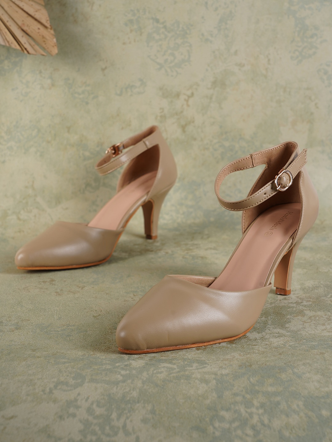 

HEELSNFEELS Beige Casual Stiletto Pumps