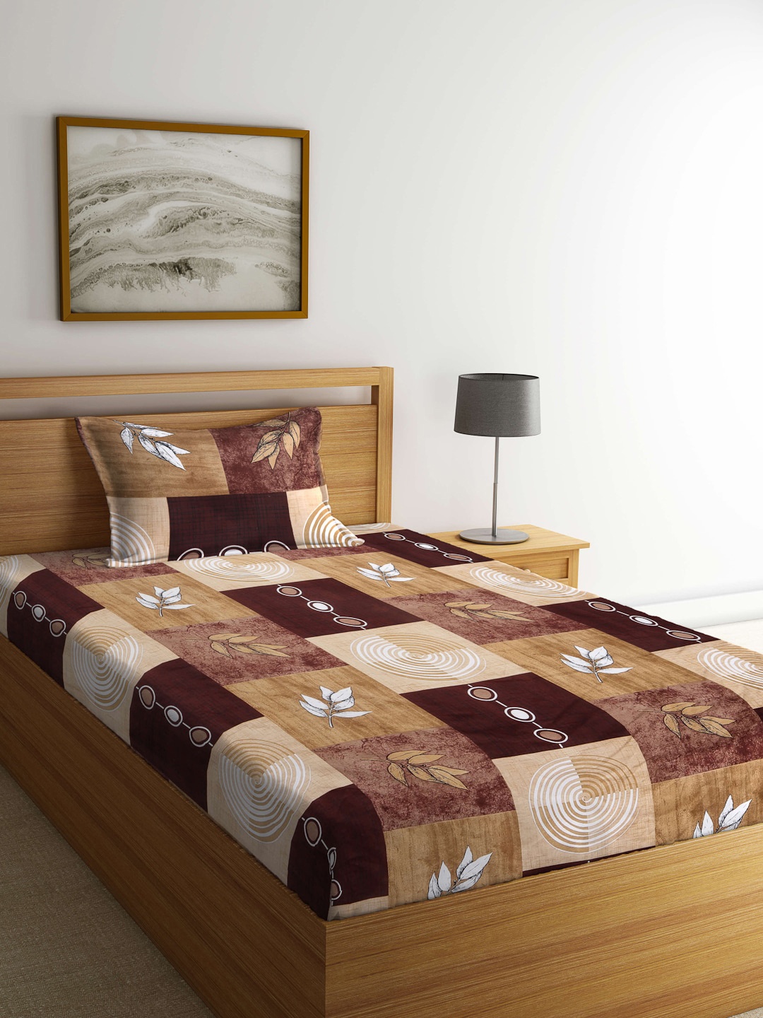 

Arrabi Unisex Brown Bedsheets