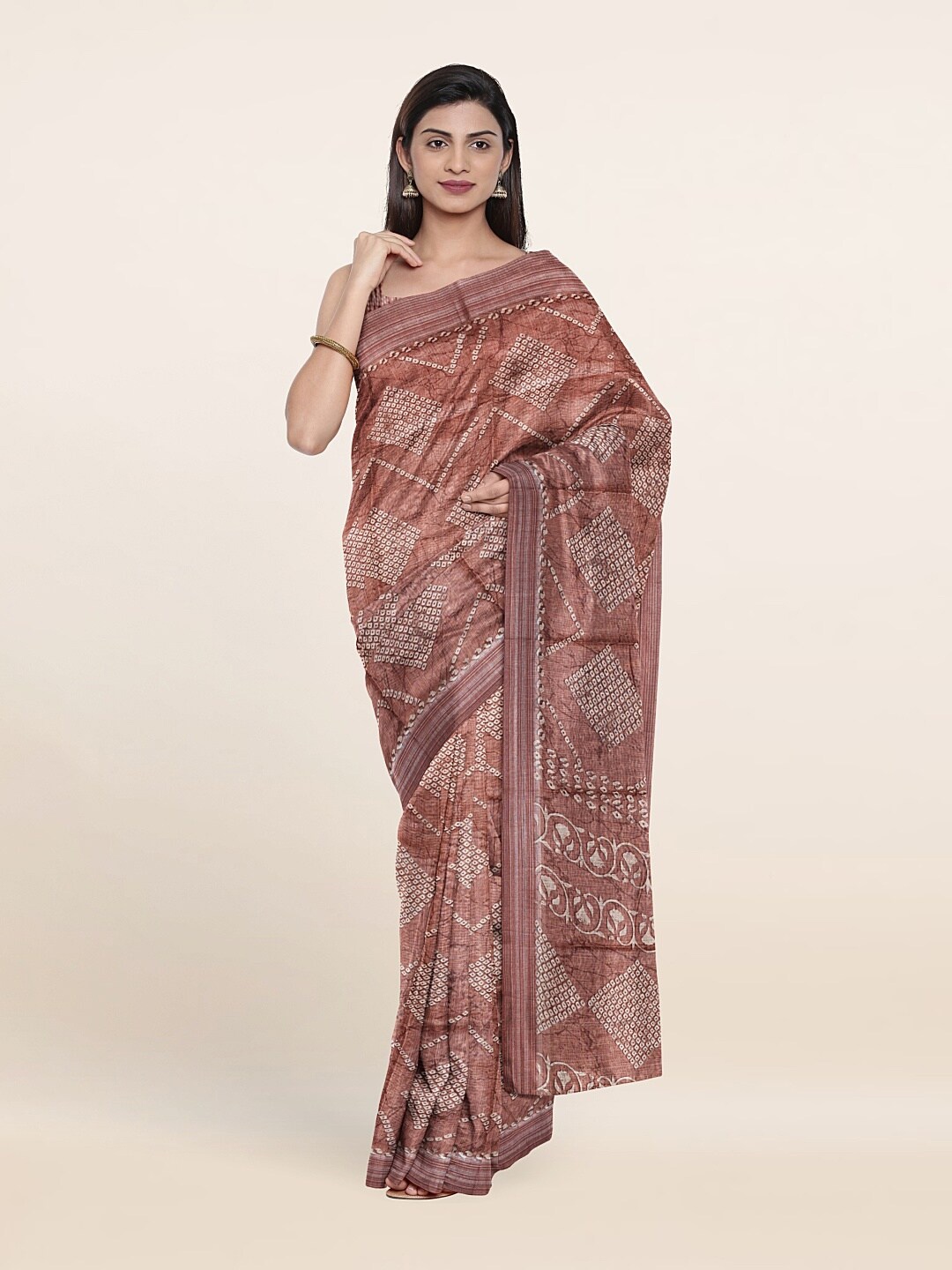 

Pothys Mauve Jute Silk Saree