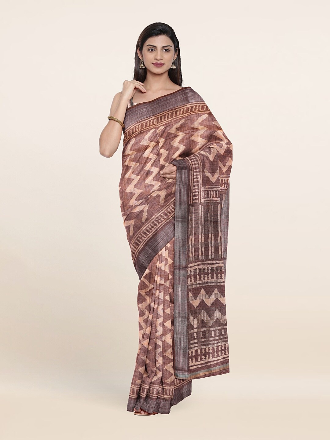 

Pothys Mauve Jute Silk Saree