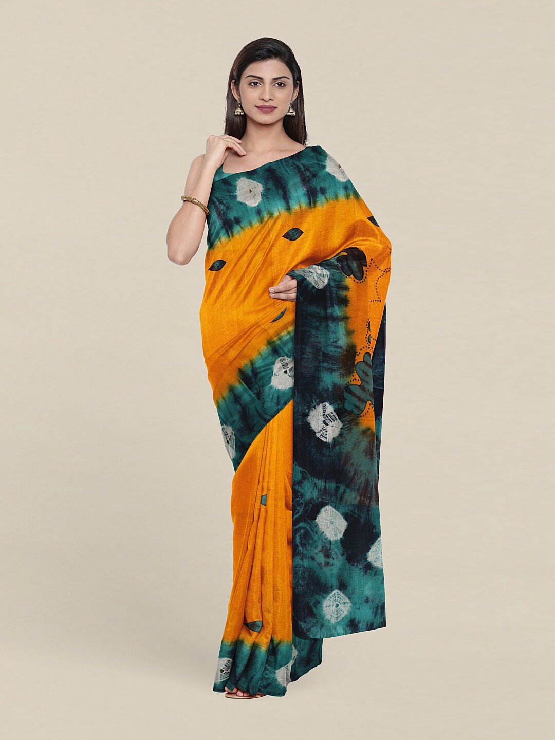 

Pothys Yellow & Blue Pure Cotton Saree