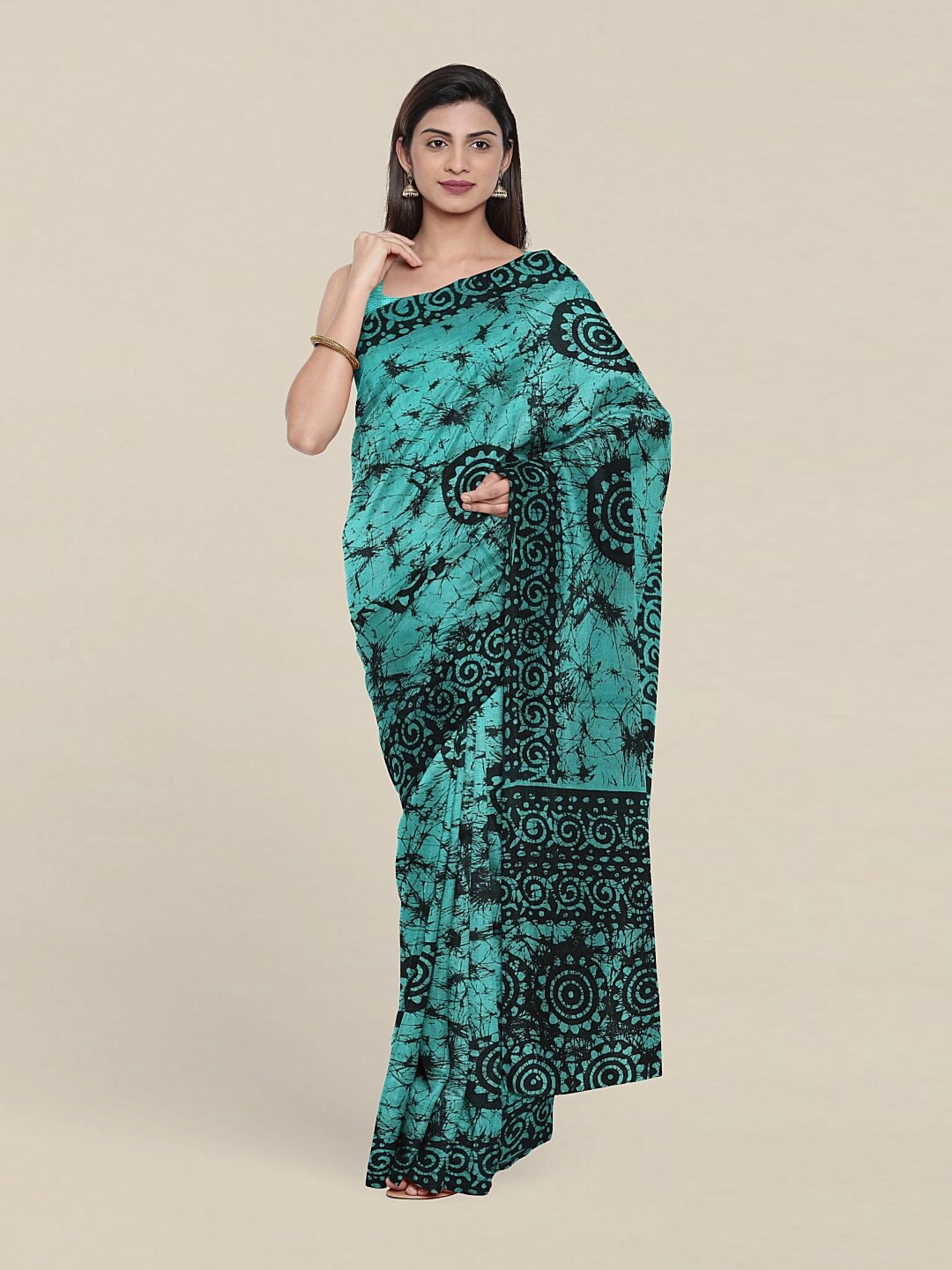 

Pothys Blue & Black Pure Cotton Saree
