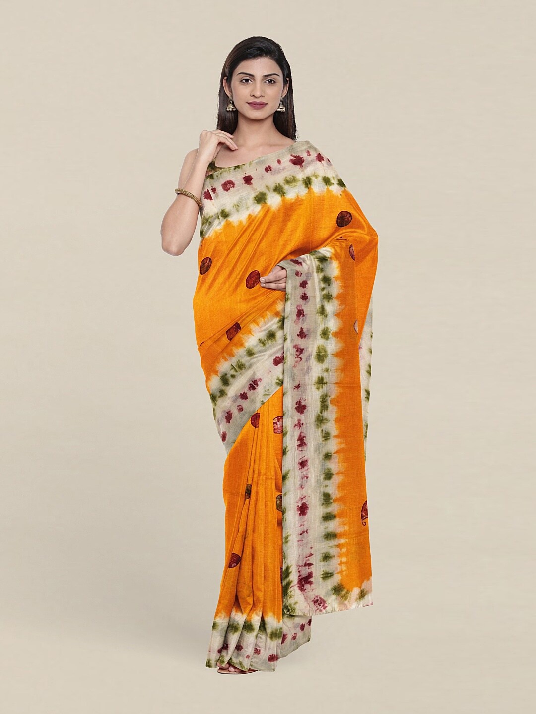 

Pothys Yellow & Off White Pure Cotton Saree