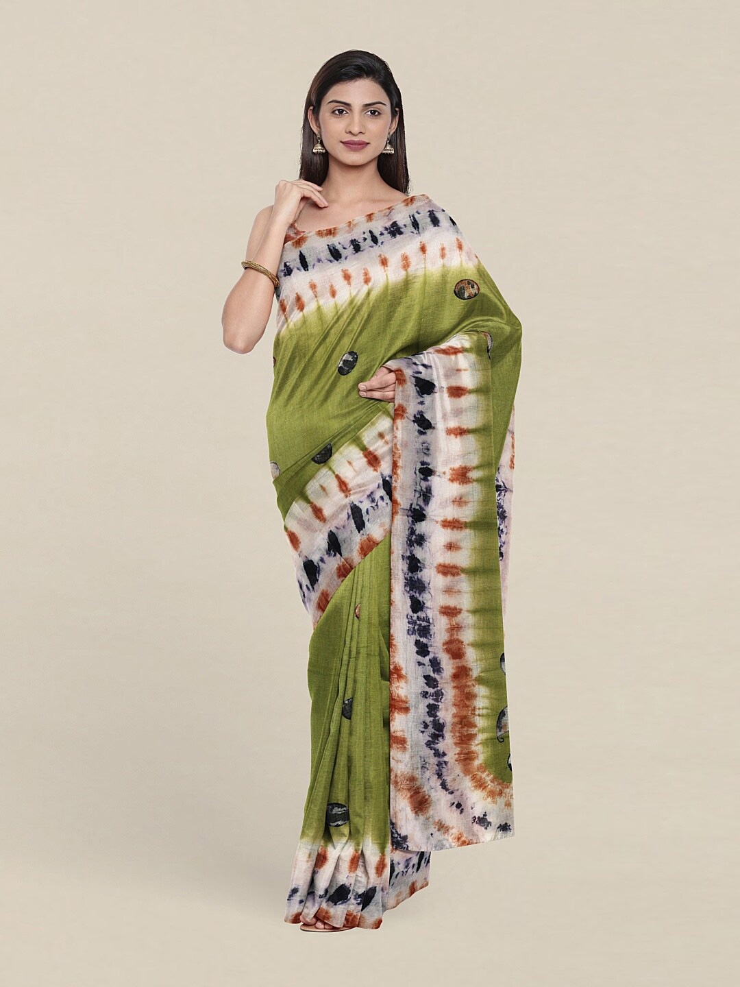 

Pothys Green & Blue Floral Pure Cotton Saree