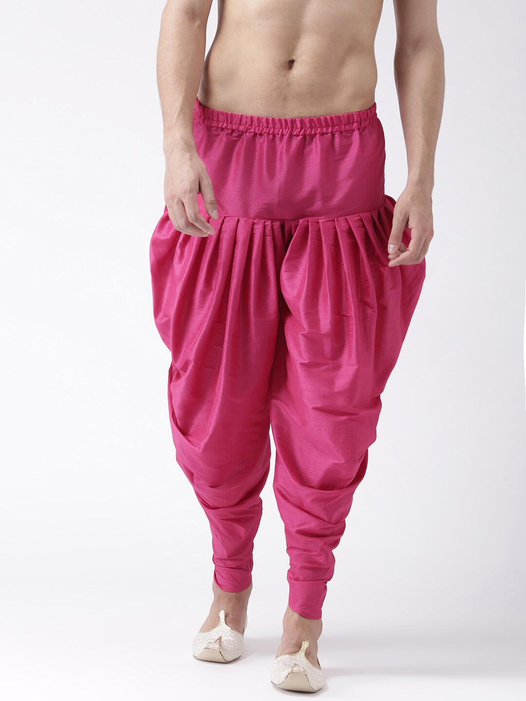 

Hangup Men Pink Solid Harem Pants