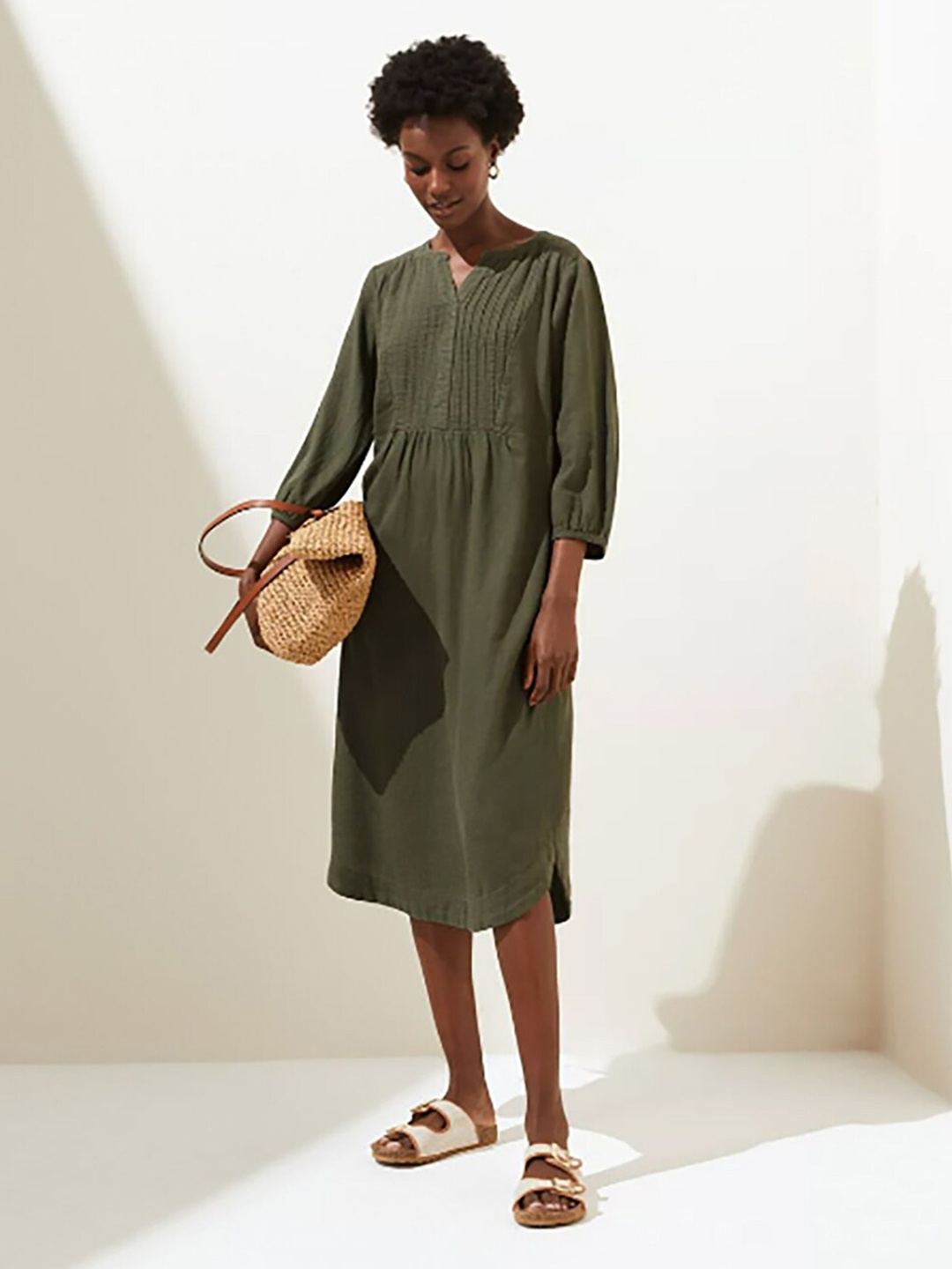 

Marks & Spencer Women Green A-Line Dress