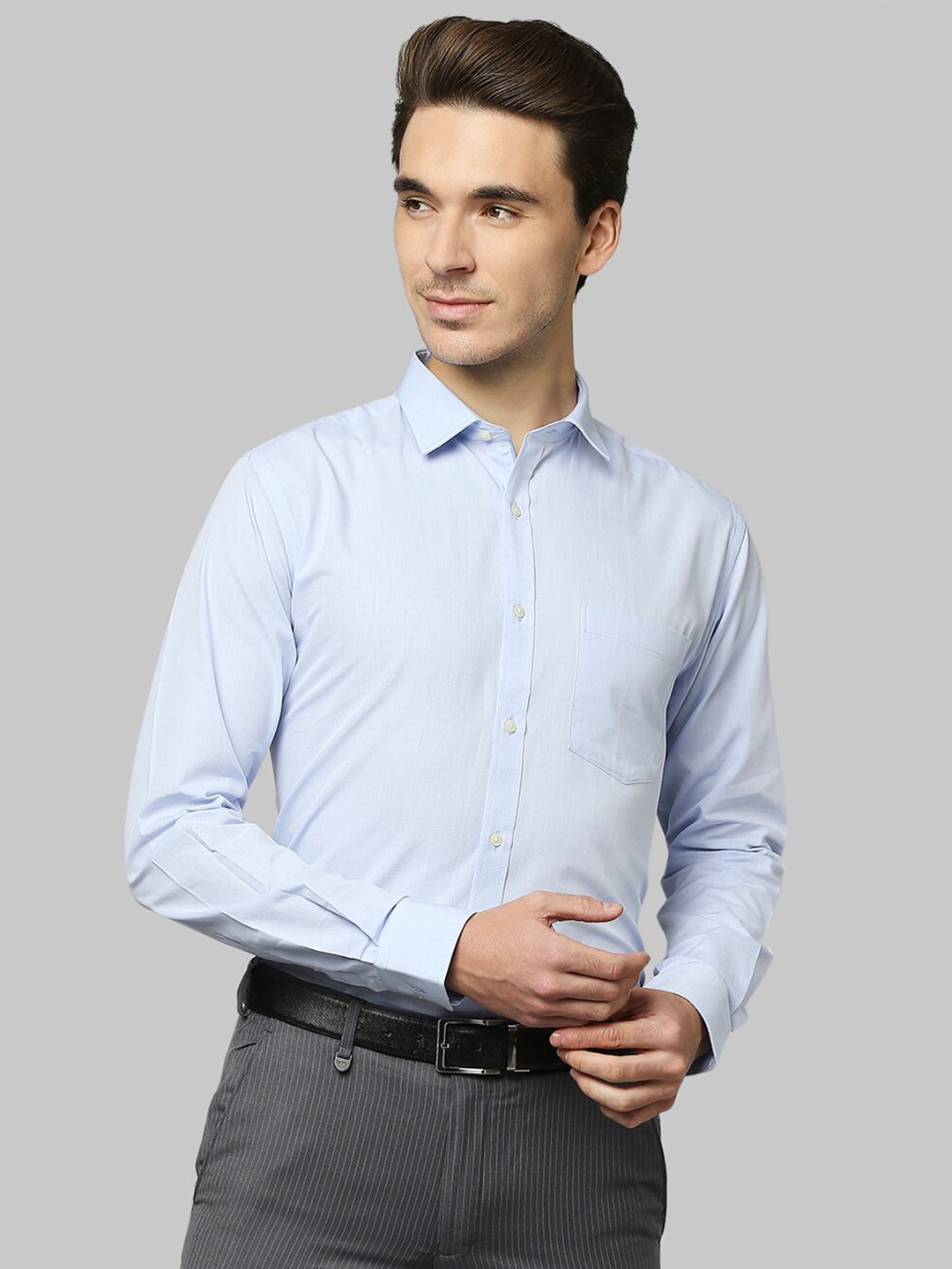 

Park Avenue Men Blue Slim Fit Cotton Formal Shirt