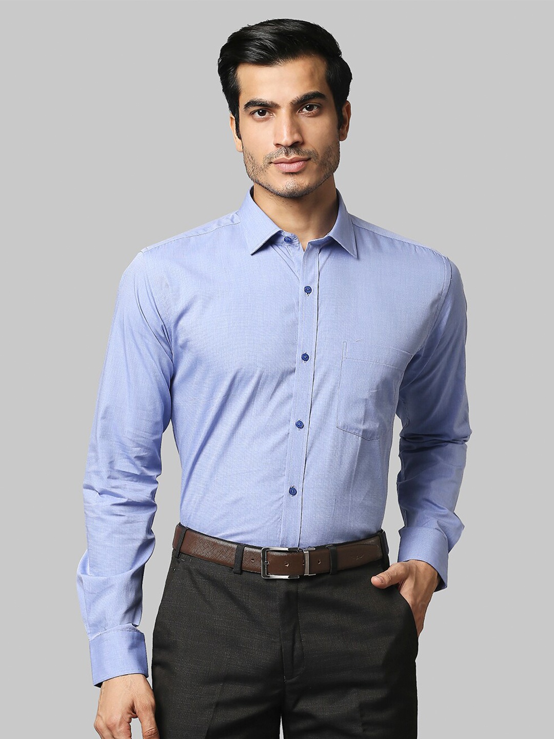 

Park Avenue Men Blue Slim Fit Formal Shirt