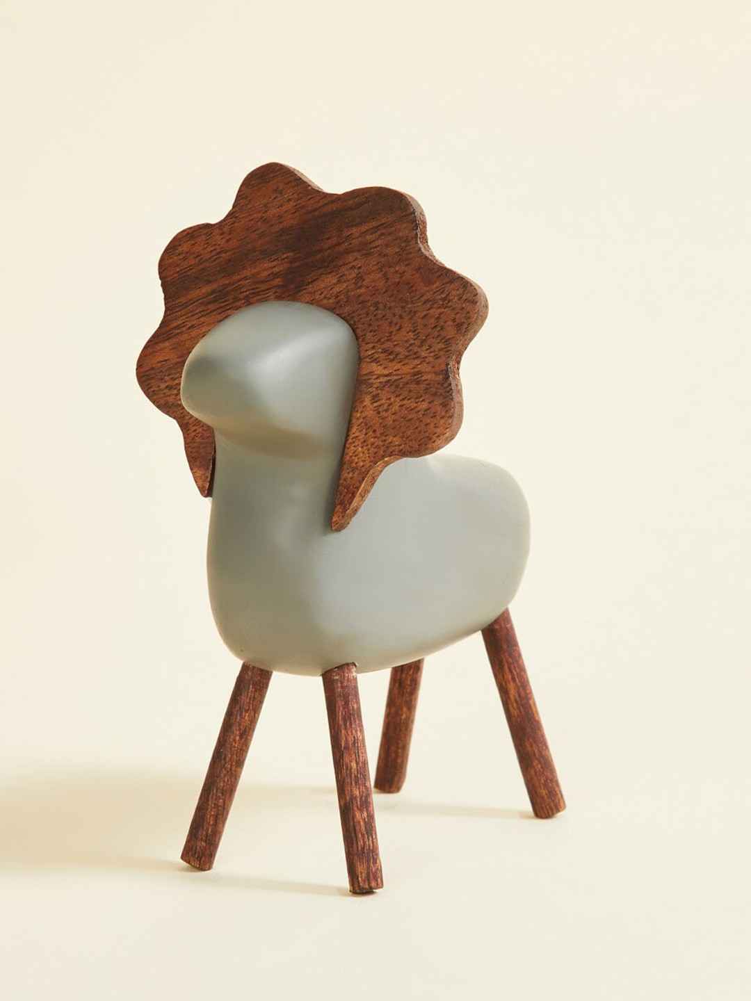 

Home Centre Grey Textured Wood Sheep Figurine Showpieces