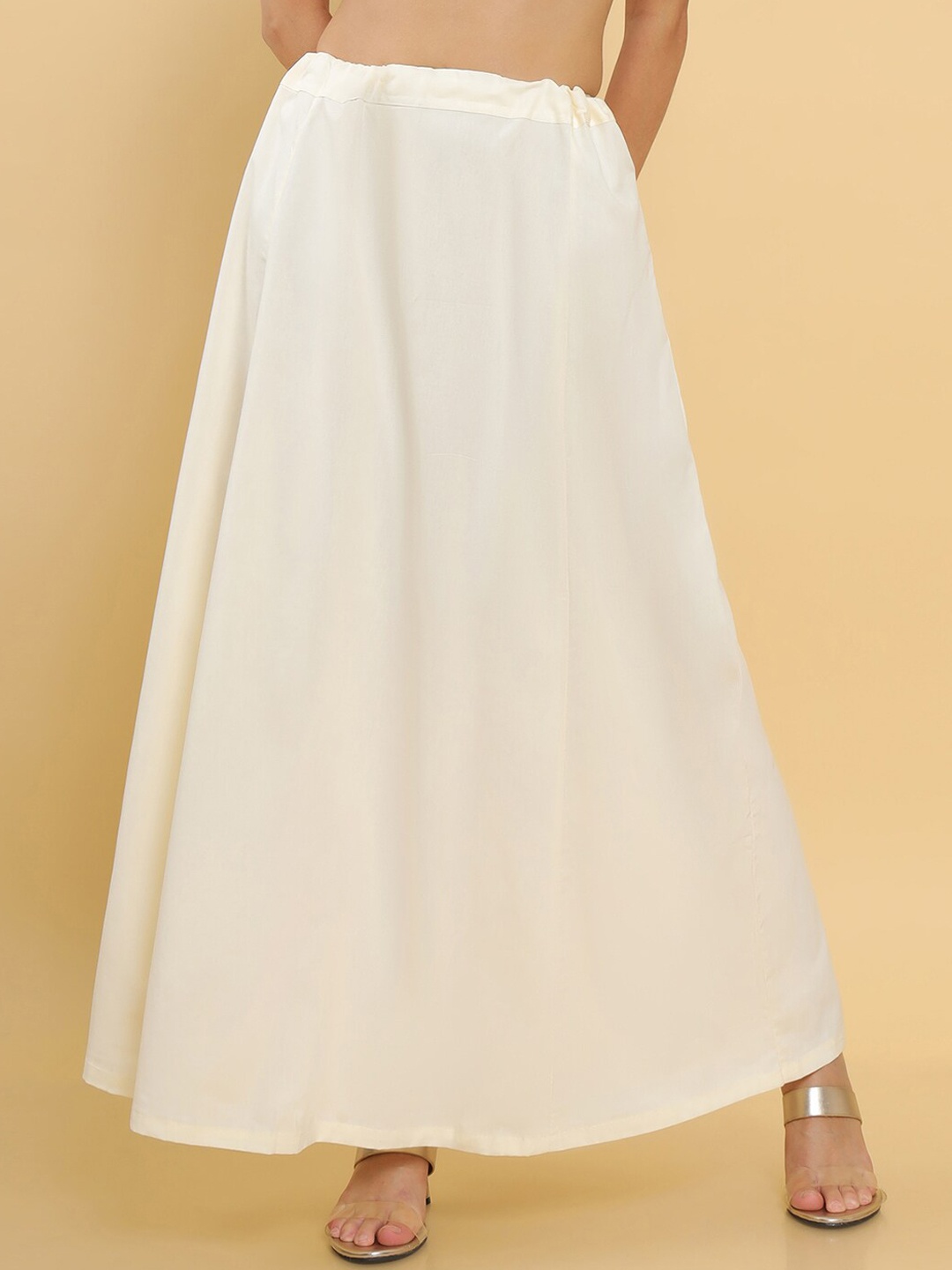 

Soch Women Off-White Solid Saree Petticoat