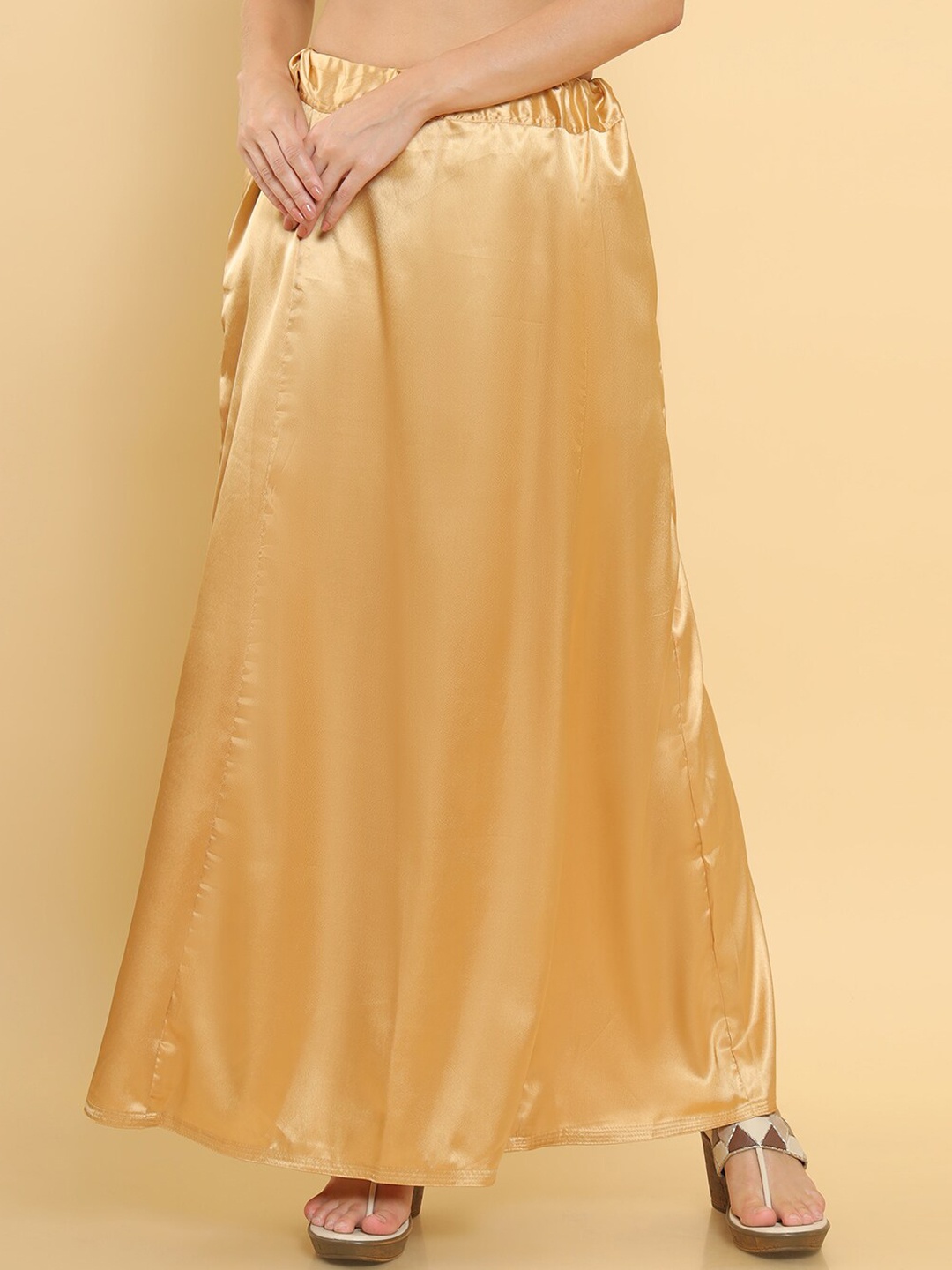 

Soch Plus Size Gold Colored Satin Petticoat