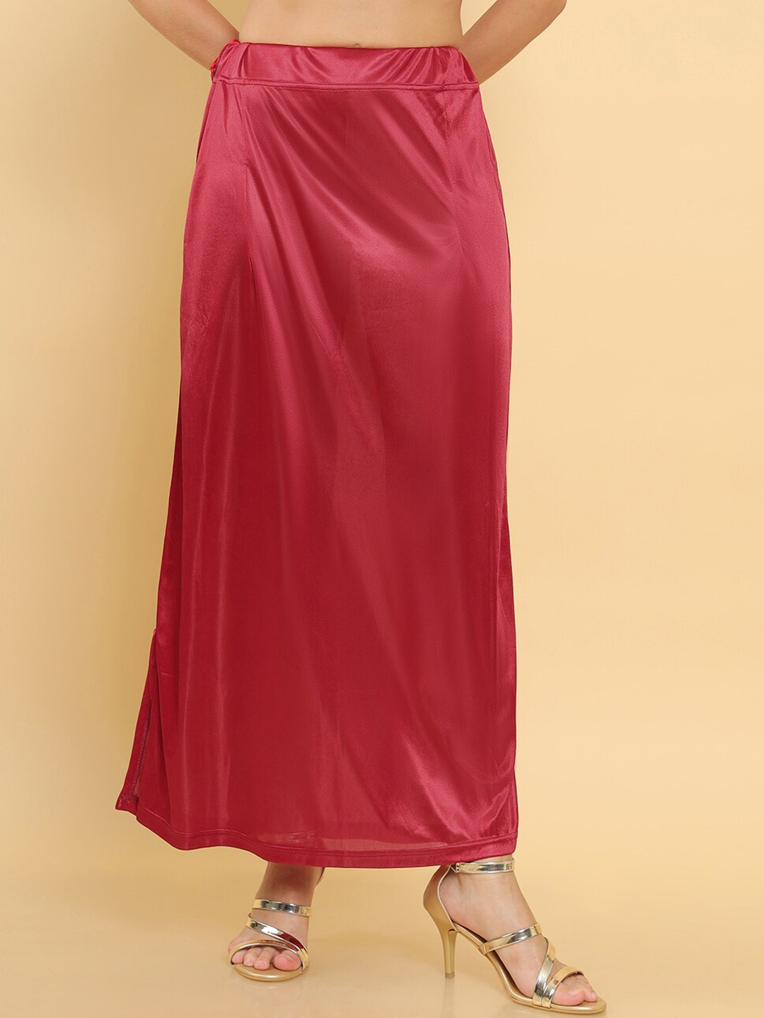 

Soch Women Maroon Solid Petticoat