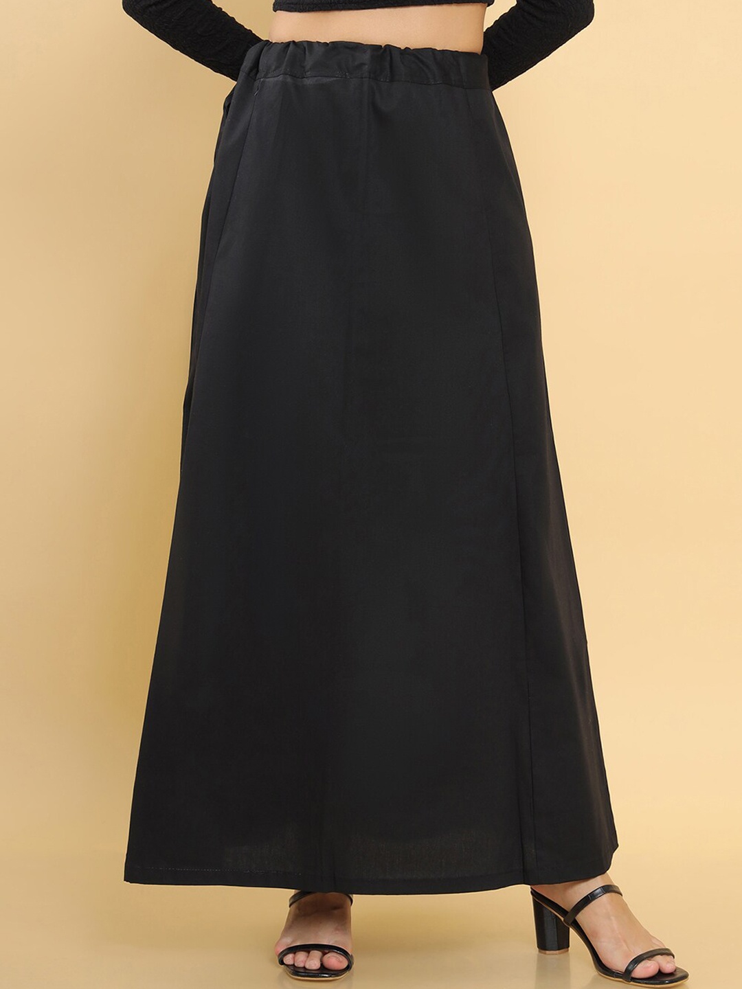

Soch Women Black Solid Petticoat