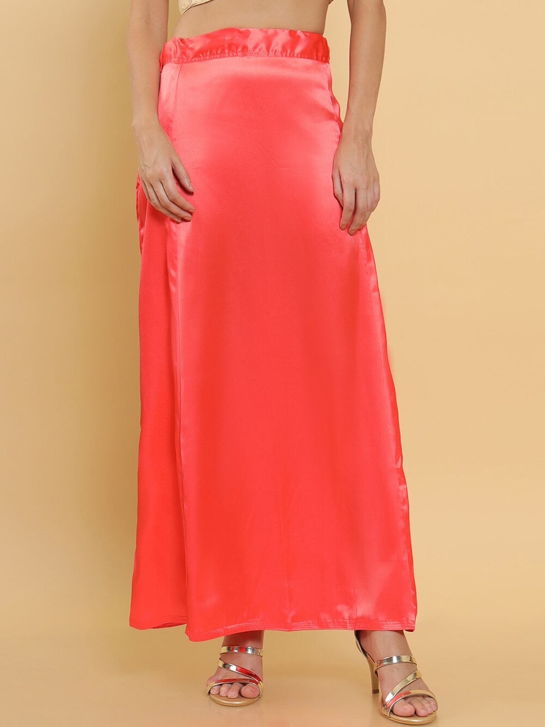 

Soch Women Orange-Colored Solid Saree Shapewear