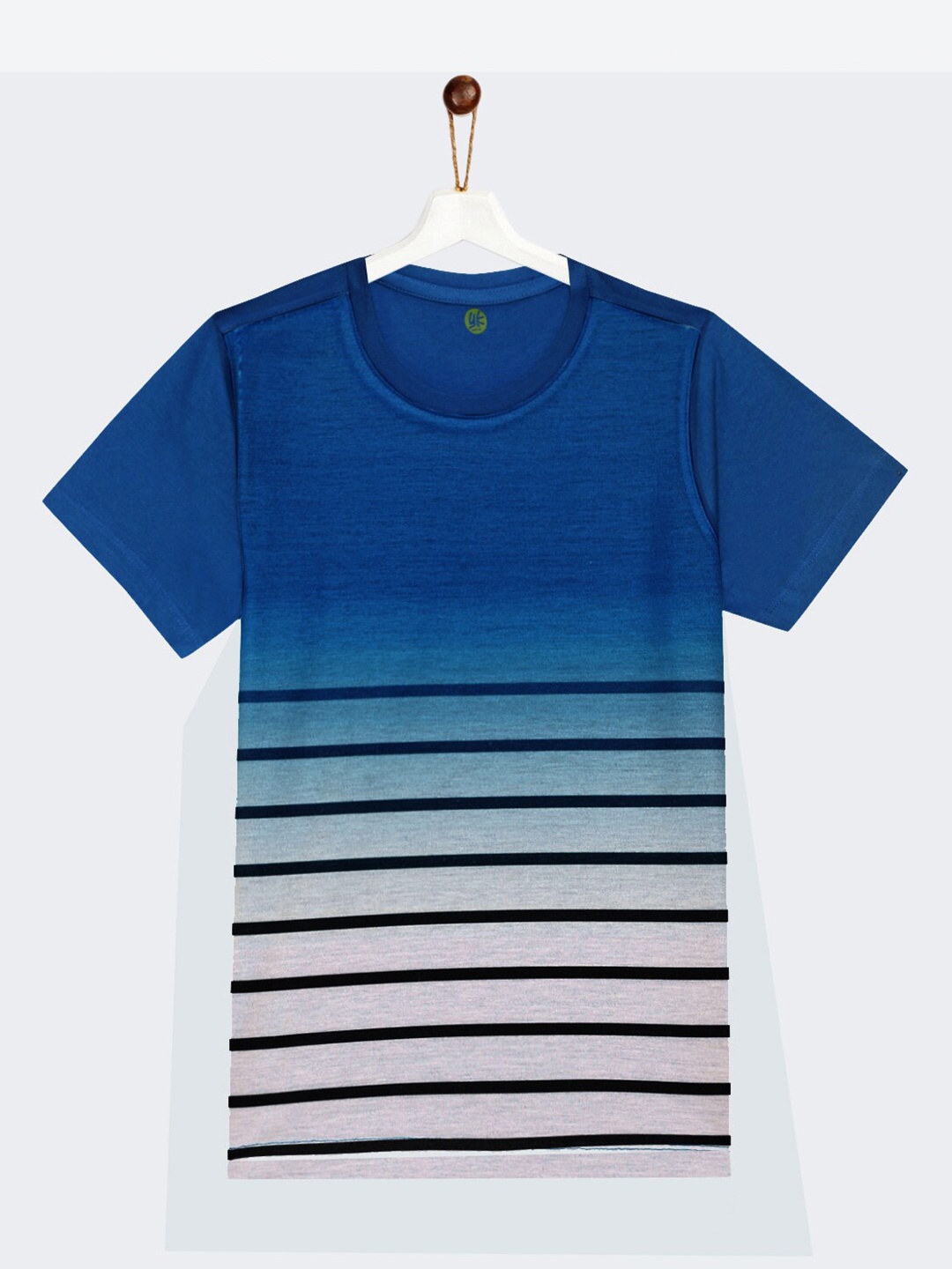 

YK Boys White & Blue Striped T-shirt