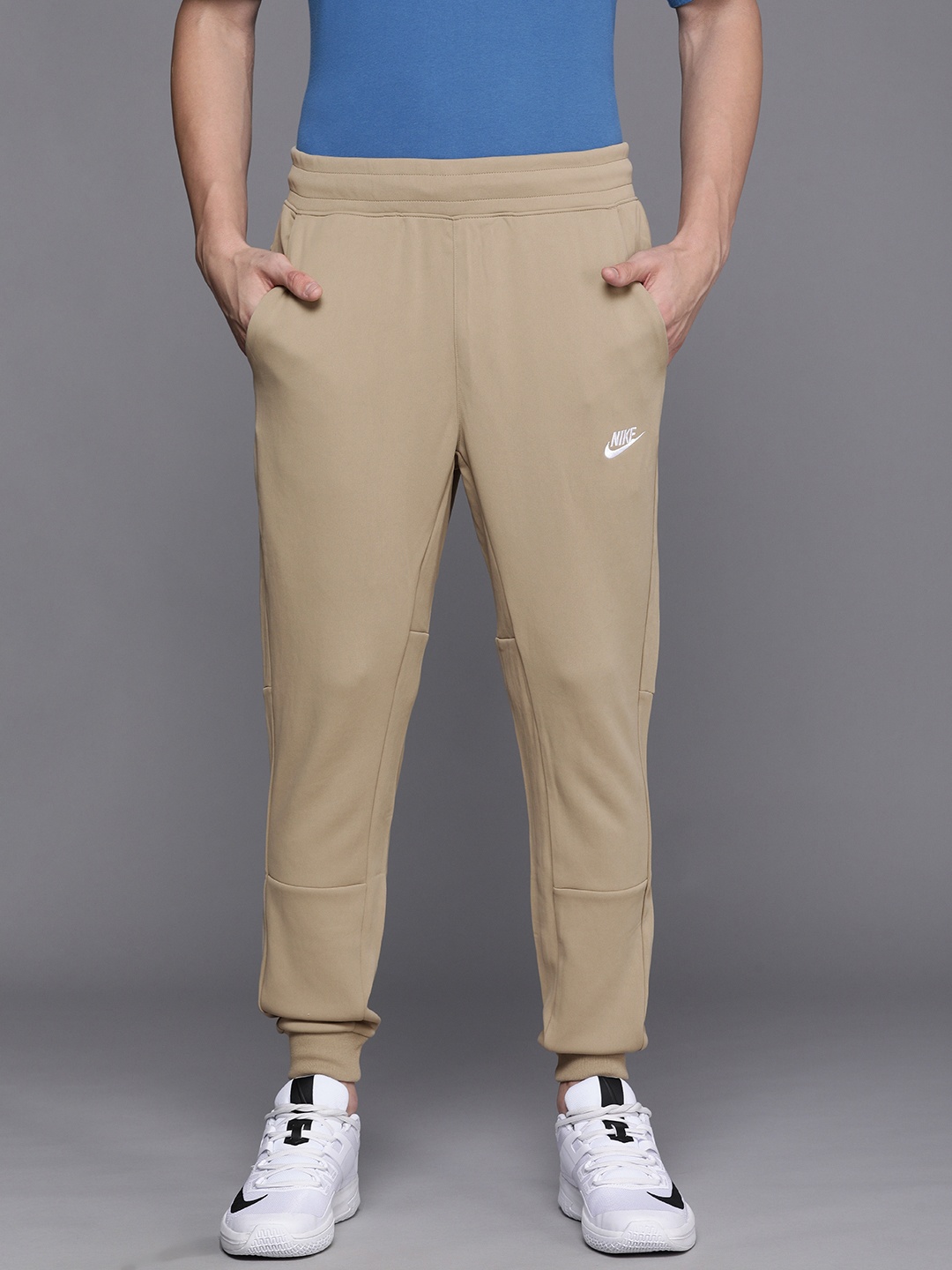 

Nike Men Khaki Solid Regular Fit Mid-Rise AS Sportswear TE PK Tribute Joggers
