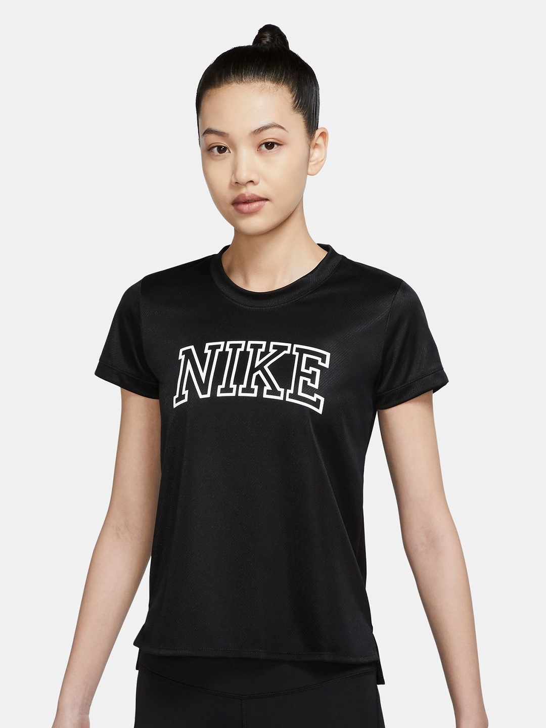 

Nike Women Dri-FIT Swoosh Running T-shirt, Black