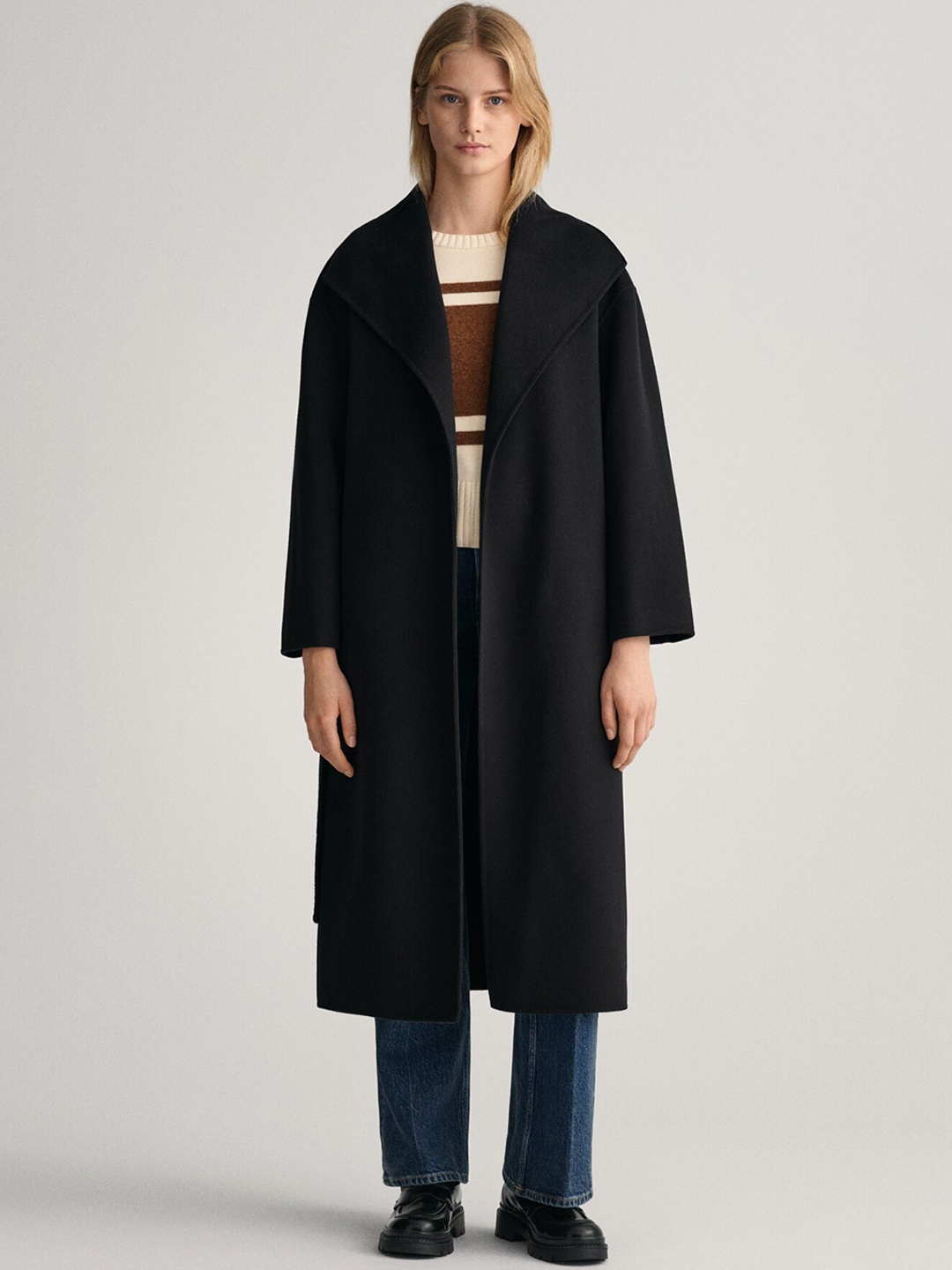 

GANT Women Black Solid Overcoat