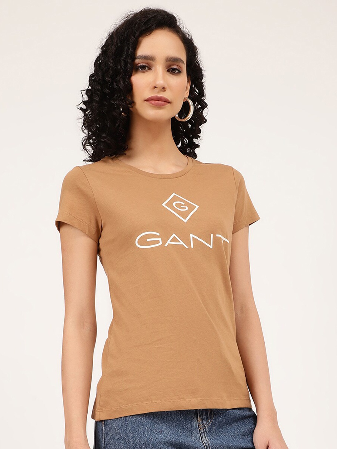 

GANT Women Brown Typography Printed T-shirt