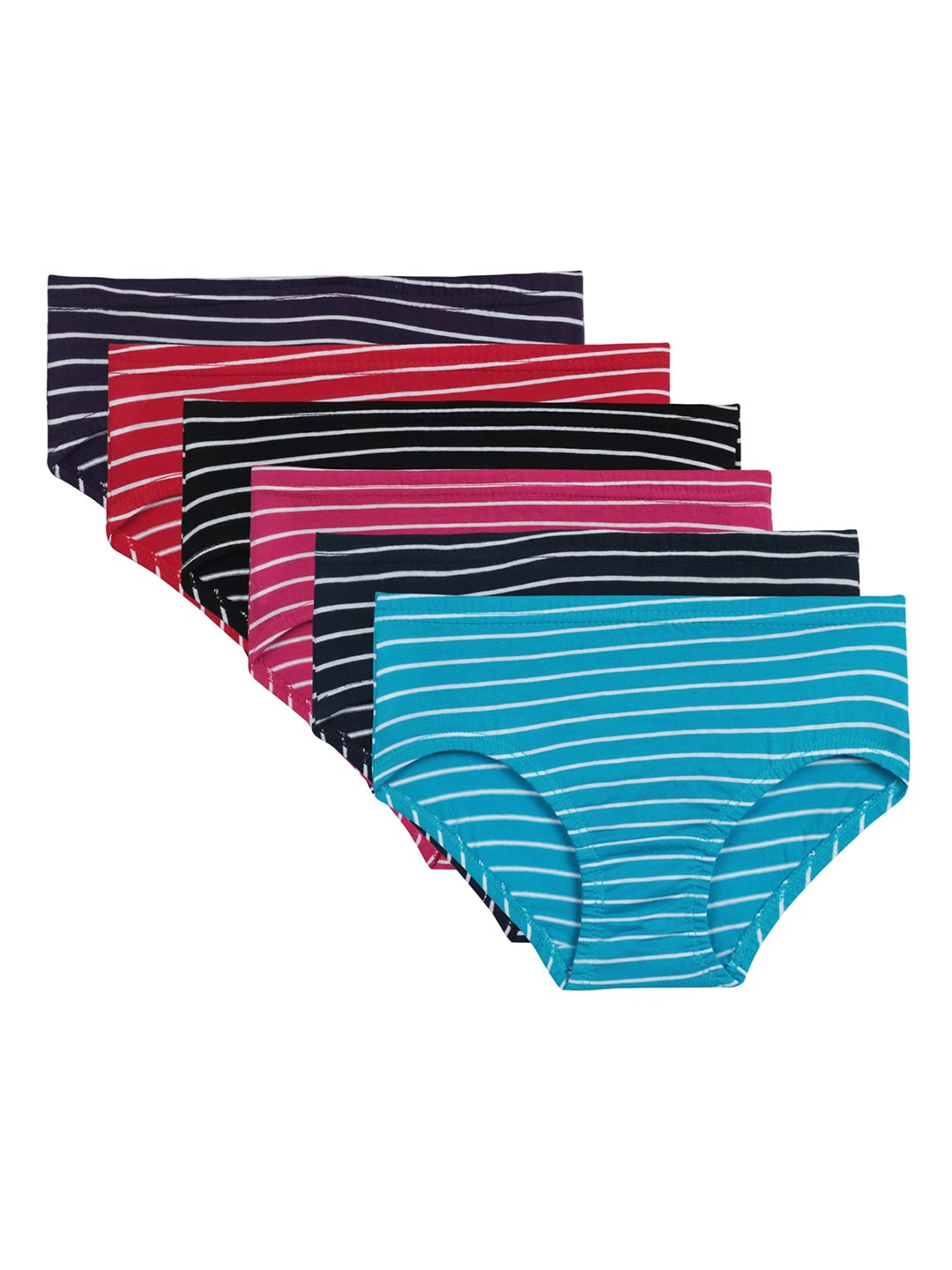 

Bodycare Kids Girls Pack Of 6 Assorted Cotton Hipster Briefs