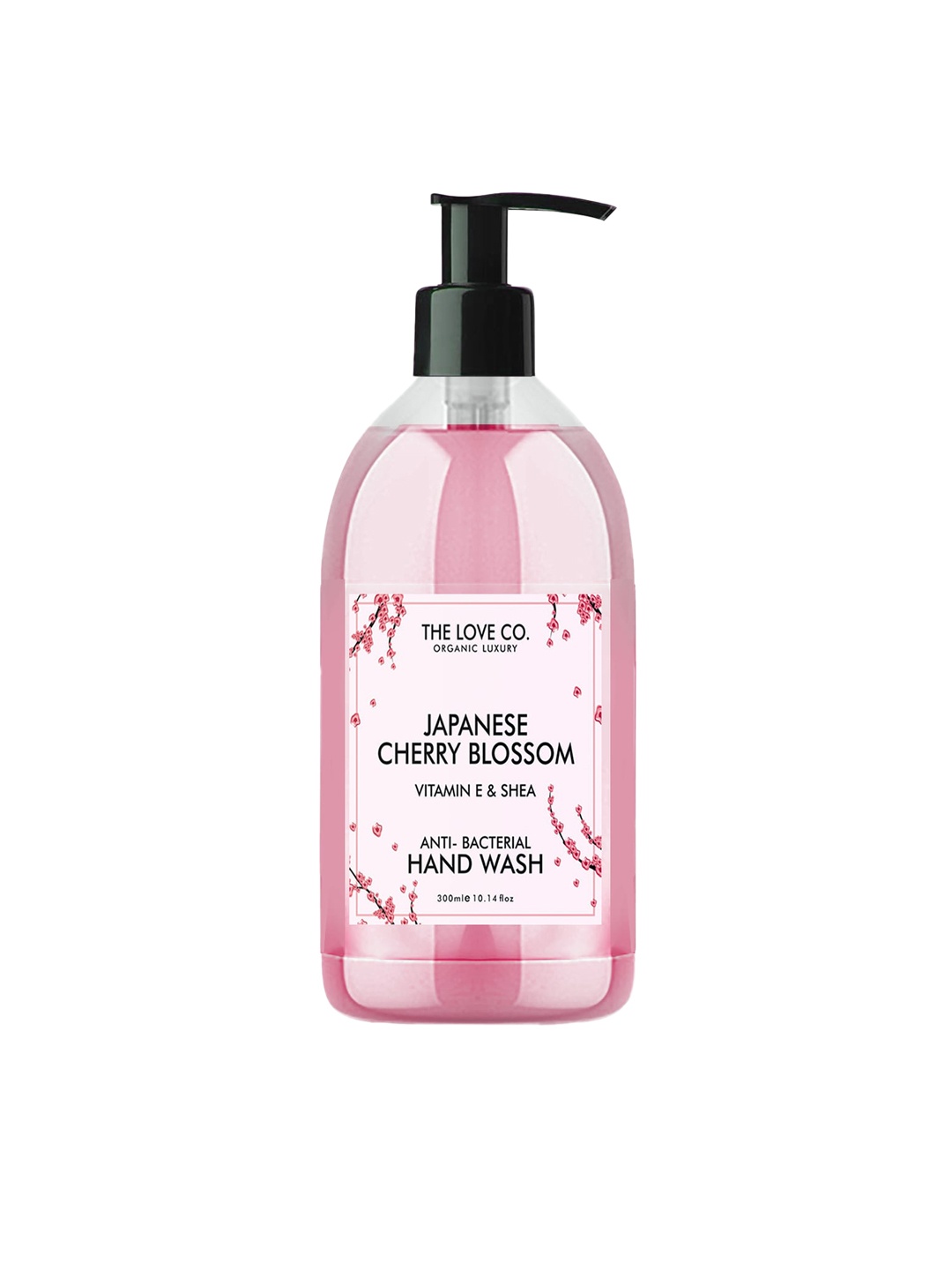

THE LOVE CO. Japanese Cherry Blossom Vitamin E & Shea Anti-Bacterial Hand Wash - 300ml, Pink