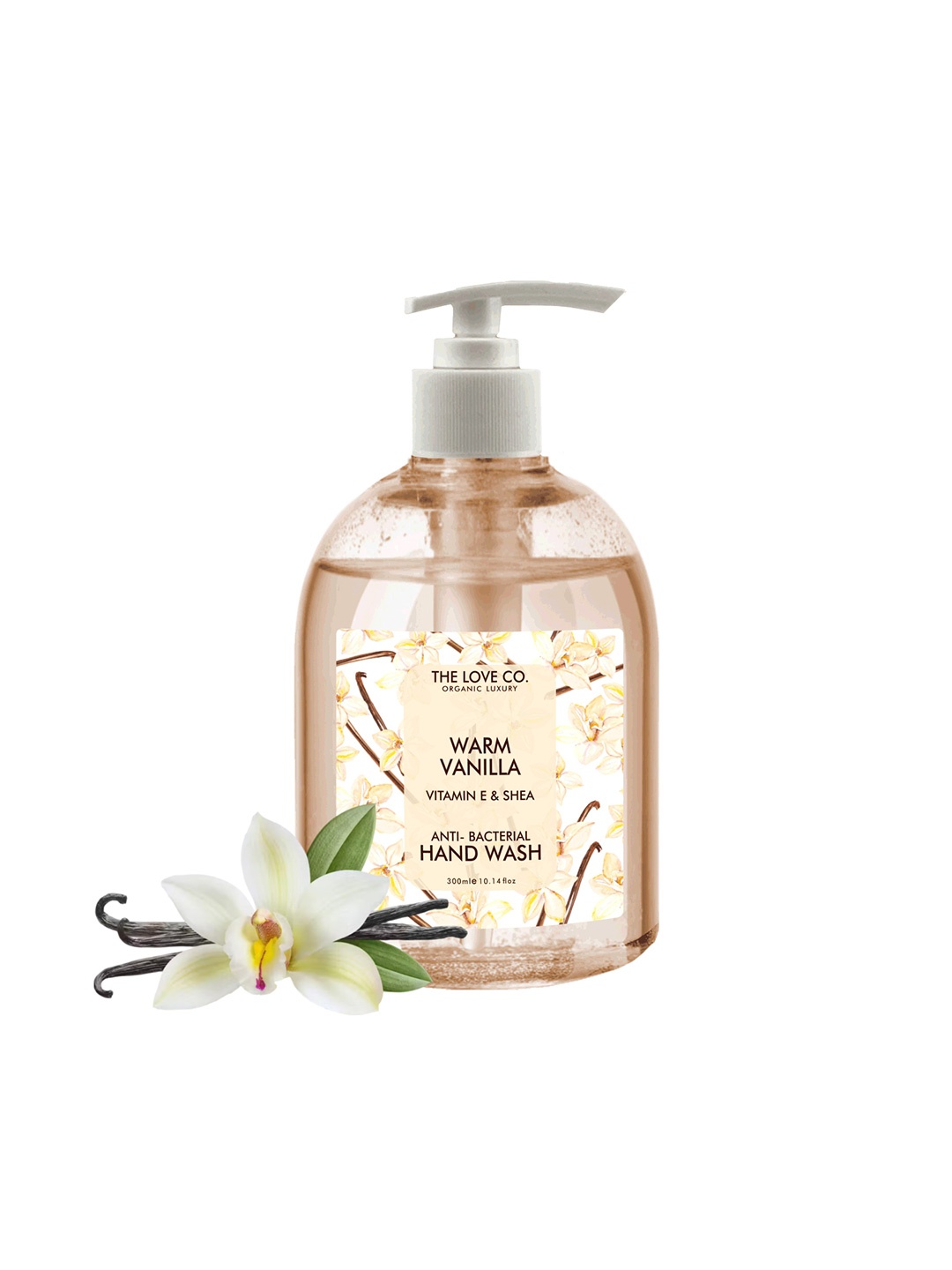 

THE LOVE CO. Vanilla Liquid Natural Hand Wash 300ml, Beige