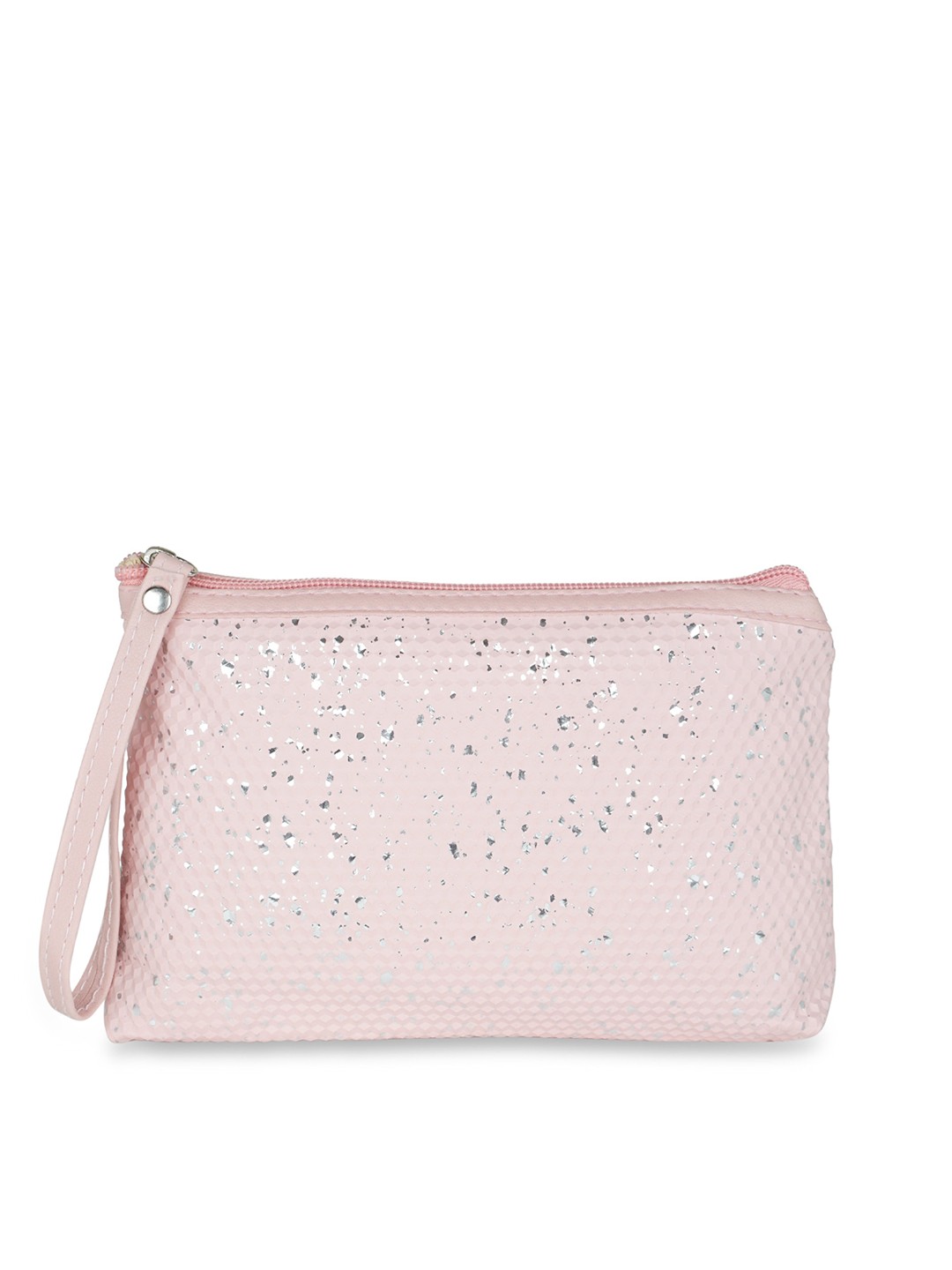 

NFI essentials Pack Of 2 Peach & Pink Glittered Makeup Pouch