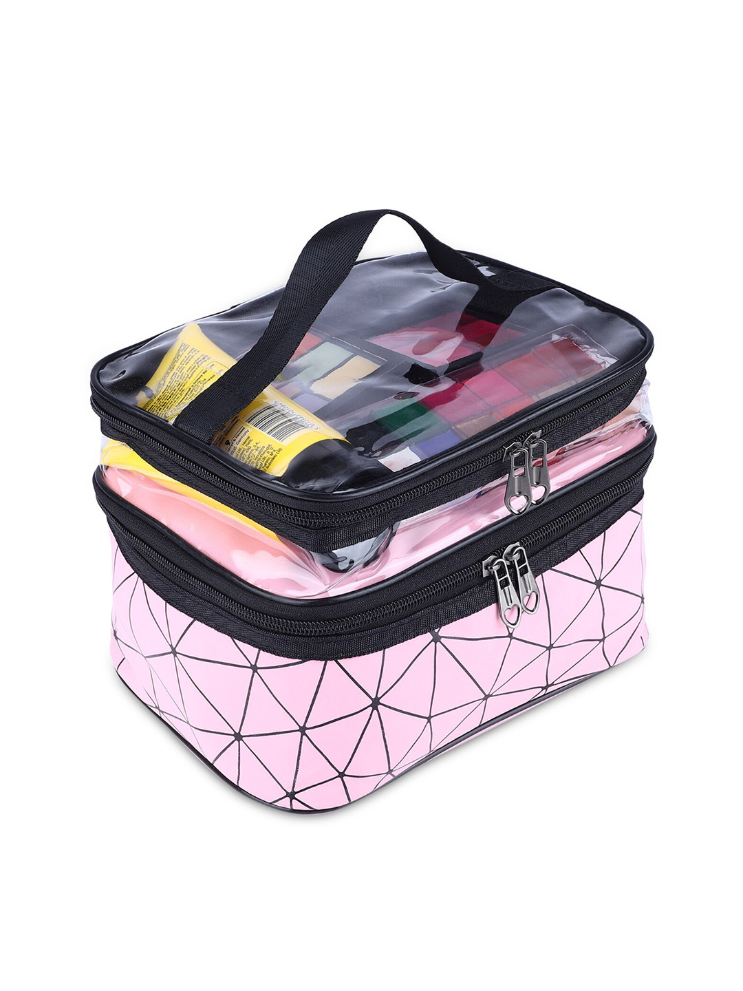 

NFI essentials Pink Printed Makeup Bag, Multi