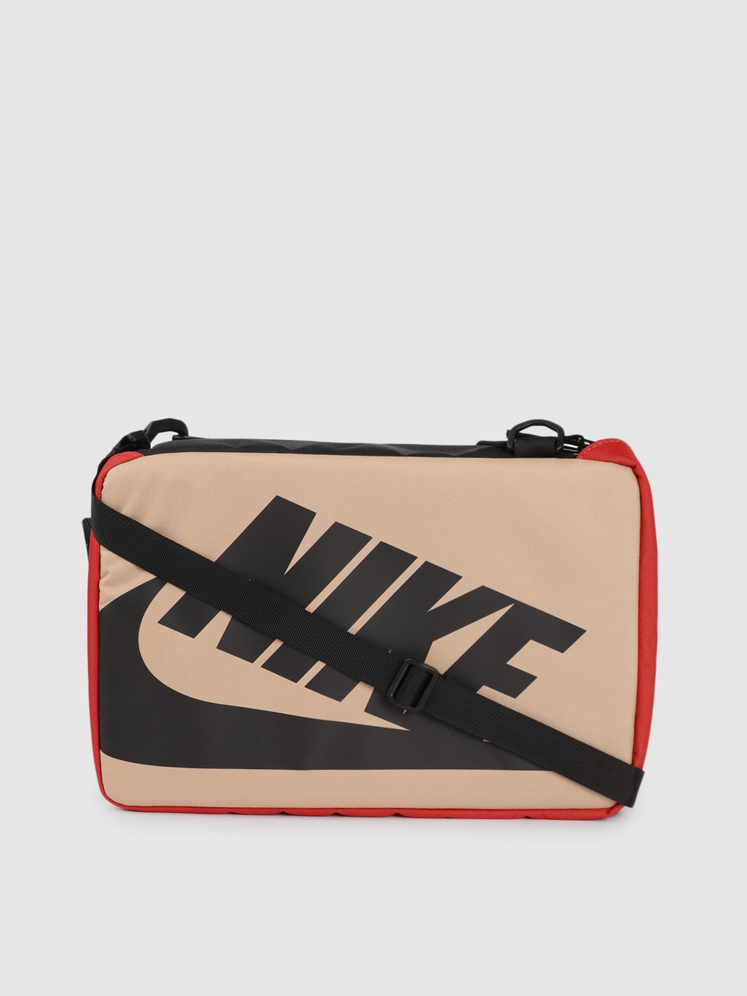 

Nike Nude Coloured & Black Brand Logo Printed Shoe Box Bag