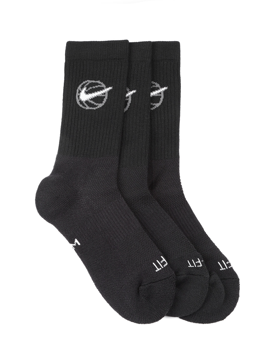 

Nike Unisex Everyday Crew Calf Length Basketball Socks, Black