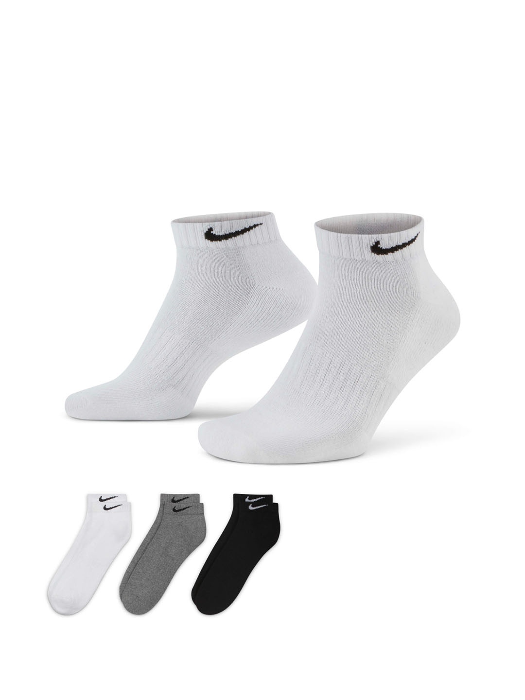 

Nike Unisex Pack of 3 Everyday Cushioned Ankle Length Training Socks, Grey