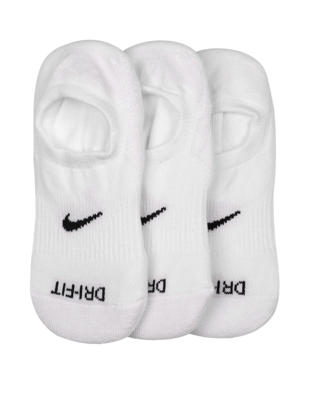

Nike Women Pack of 3 Everyday Plus Cushioned Dri-Fit Training Footie Socks, White