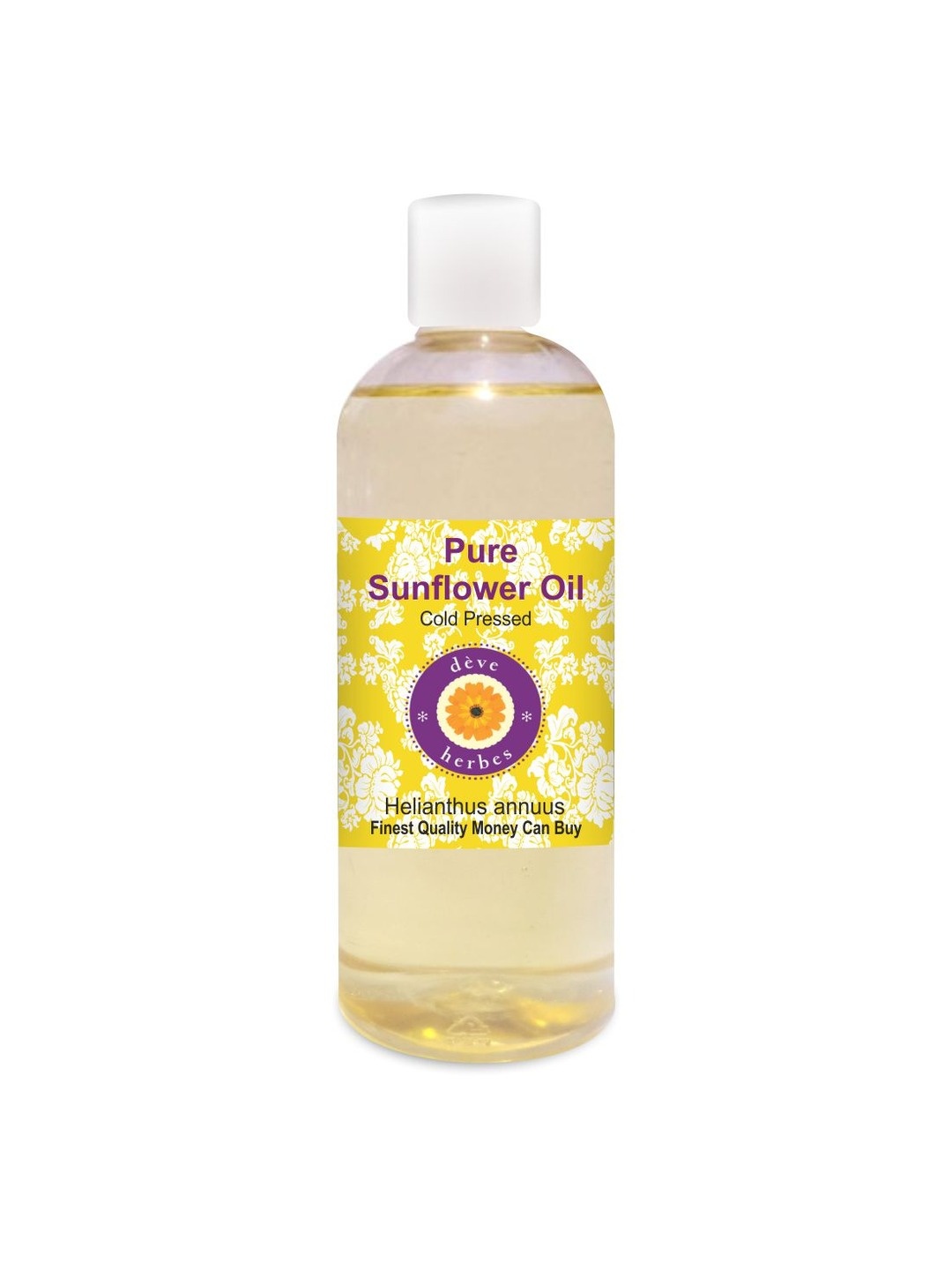 

Deve Herbes Natural Therapeutic Grade Cold Pressed Pure Sunflower Oil - 200 ml, Yellow