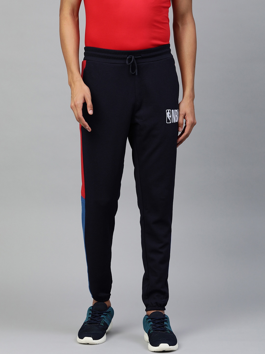 

NBA Men Navy Blue Side Striped NBA Classic Joggers