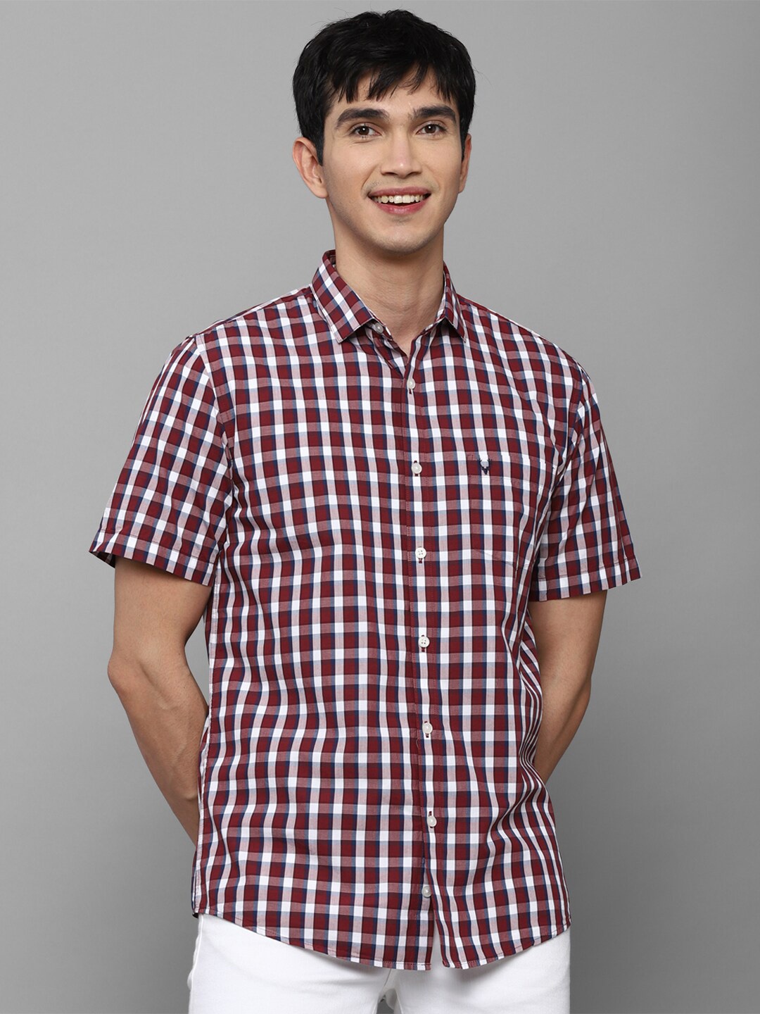 

Allen Solly Men Multicoloured Slim Fit Checked Casual Shirt, Multi