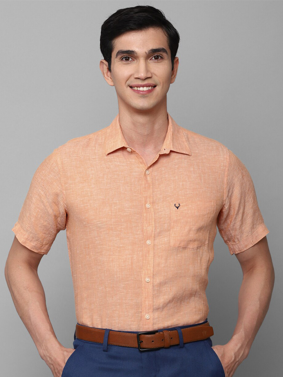 

Allen Solly Men Orange Slim Fit Formal Shirt