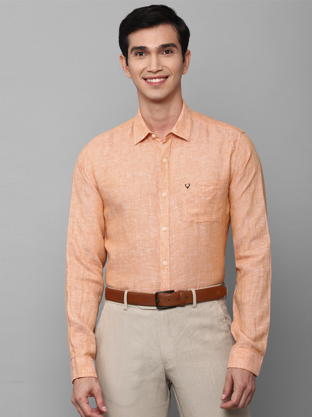 

Allen Solly Men Orange Slim Fit Formal Shirt