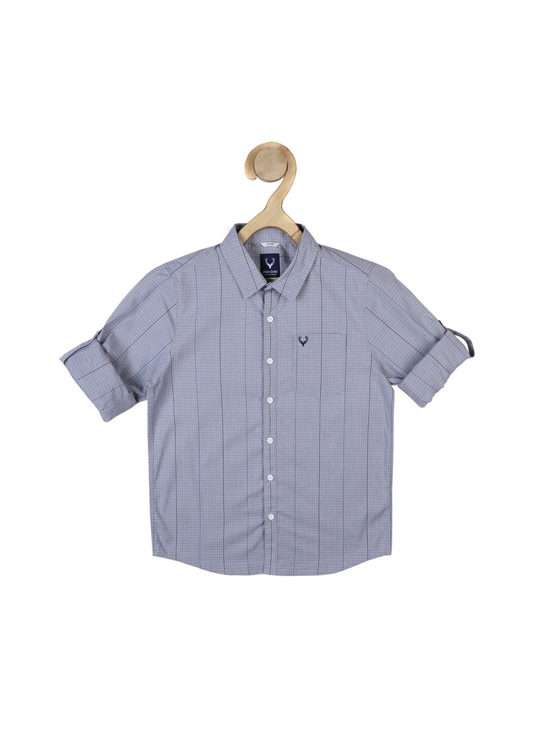 

Allen Solly Junior Boys Blue Slim Fit Striped Casual Shirt