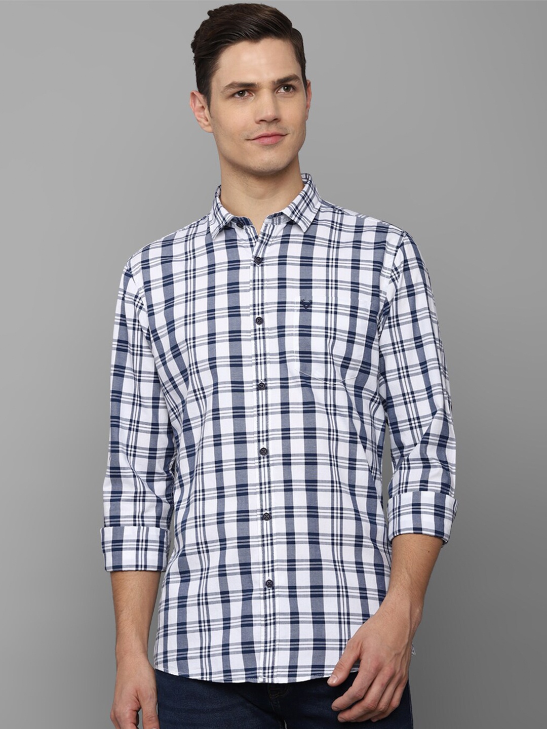 

Allen Solly Sport Men White Checked Cotton Casual Shirt