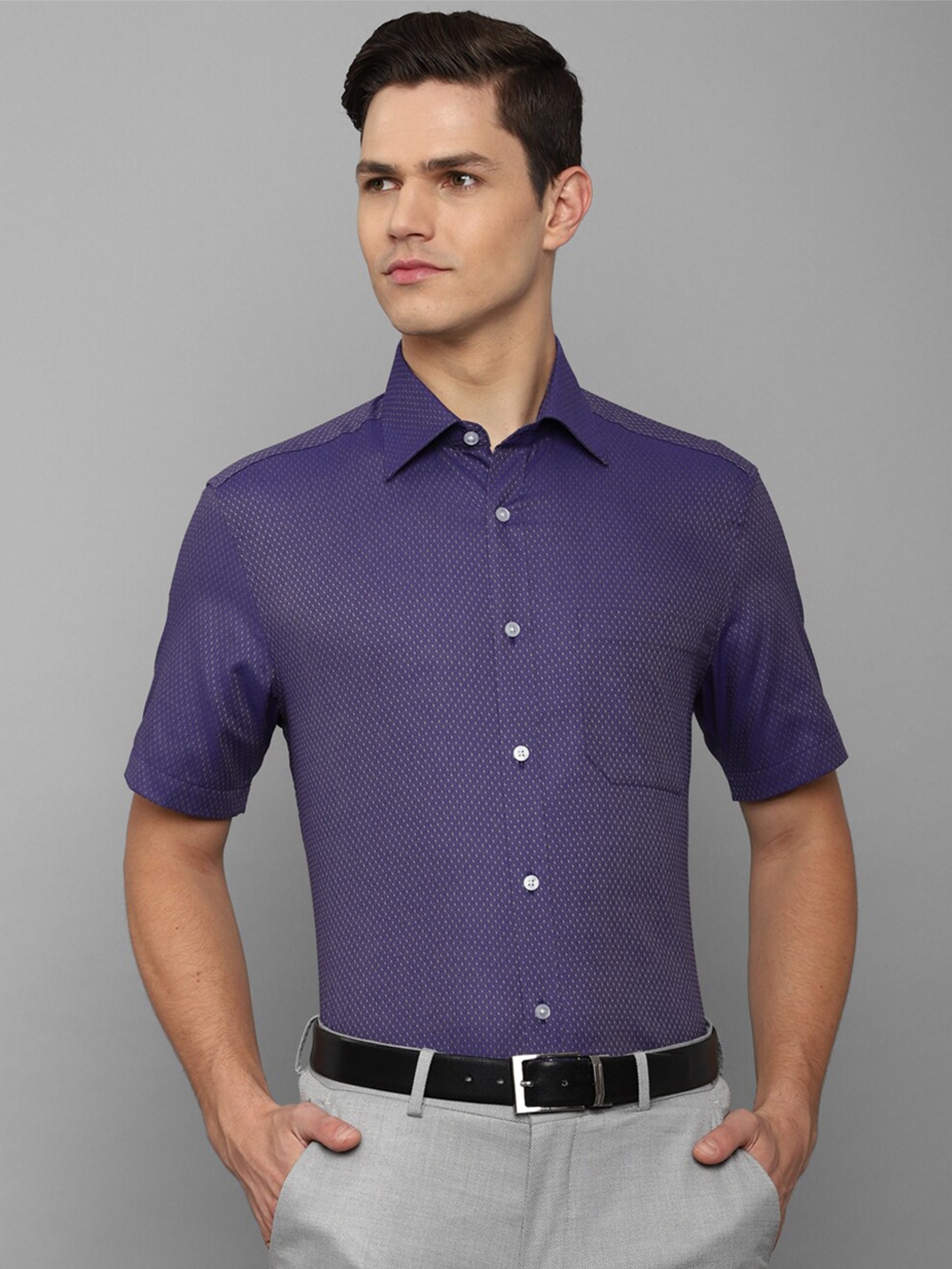 

Louis Philippe Men Blue Slim Fit Formal Shirt
