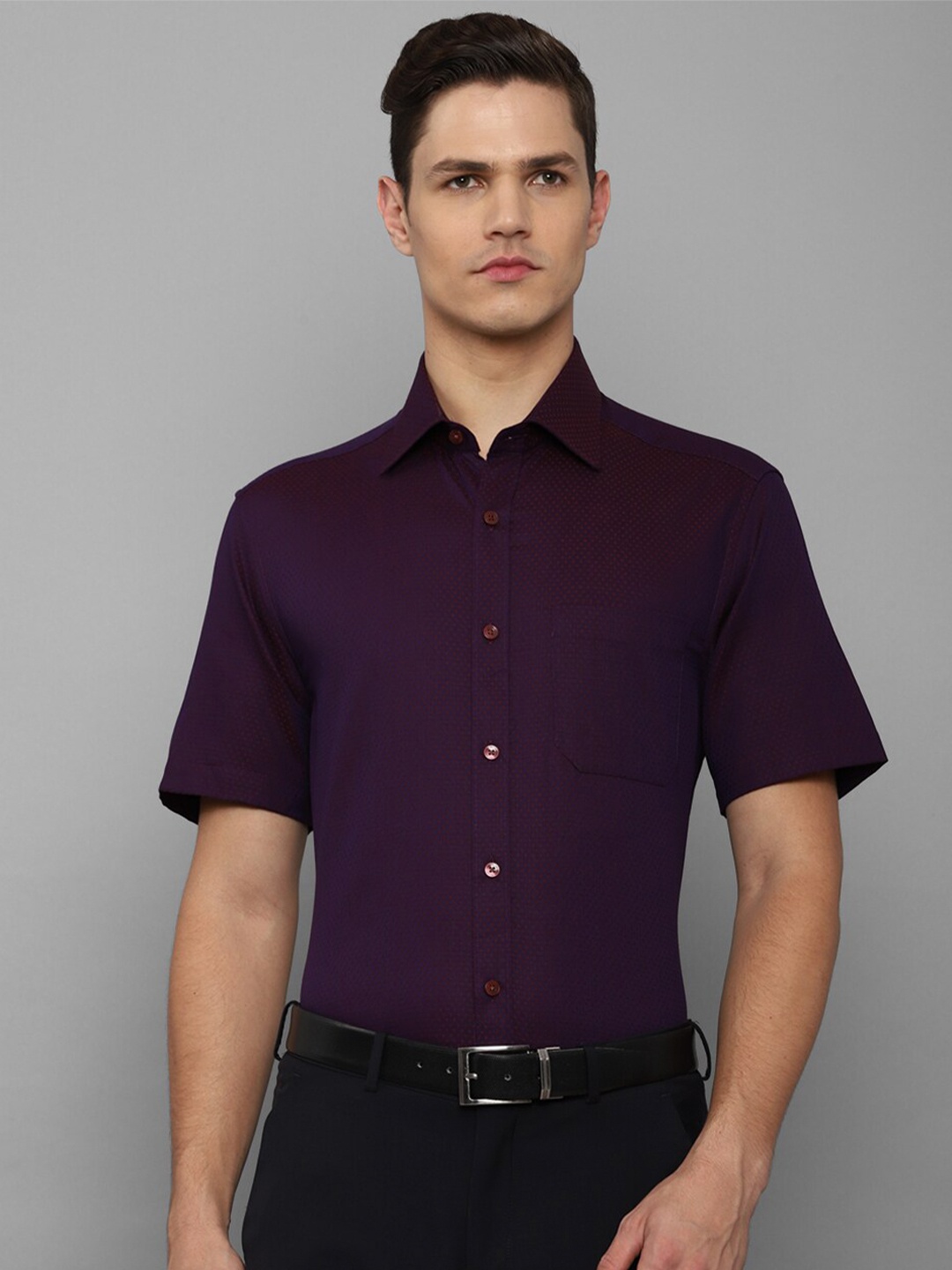 

Louis Philippe Men Purple Slim Fit Formal Shirt