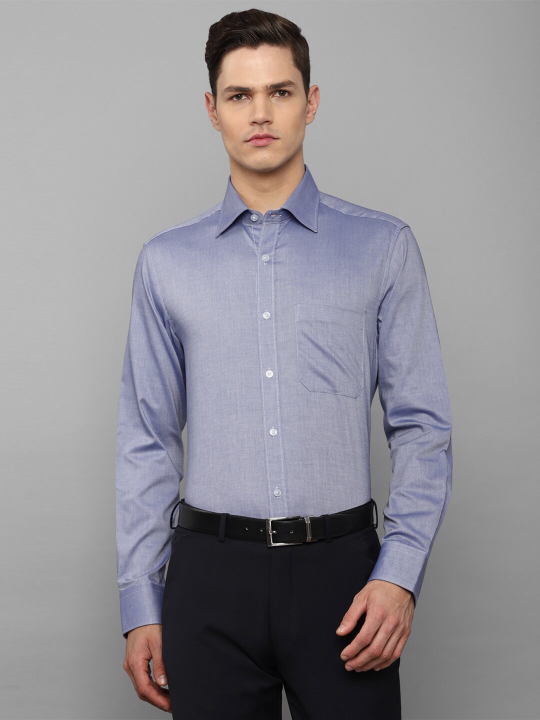 

Louis Philippe Men Blue Slim Fit Formal Shirt