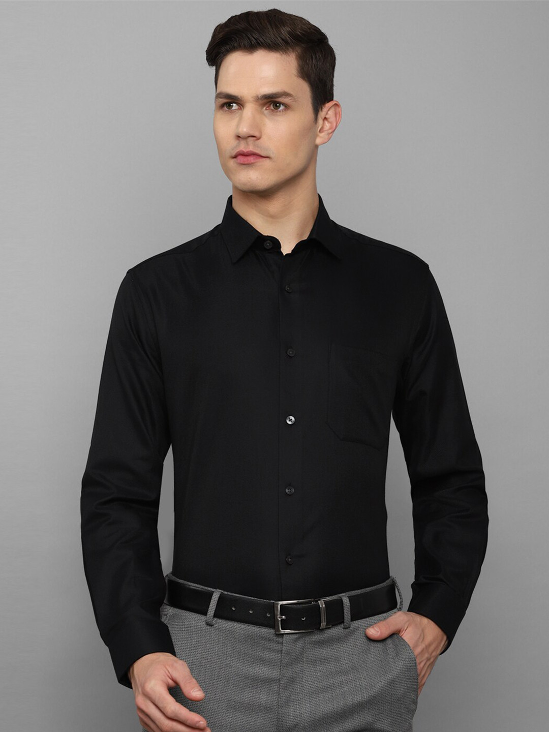 

Louis Philippe Men Black Slim Fit Formal Shirt