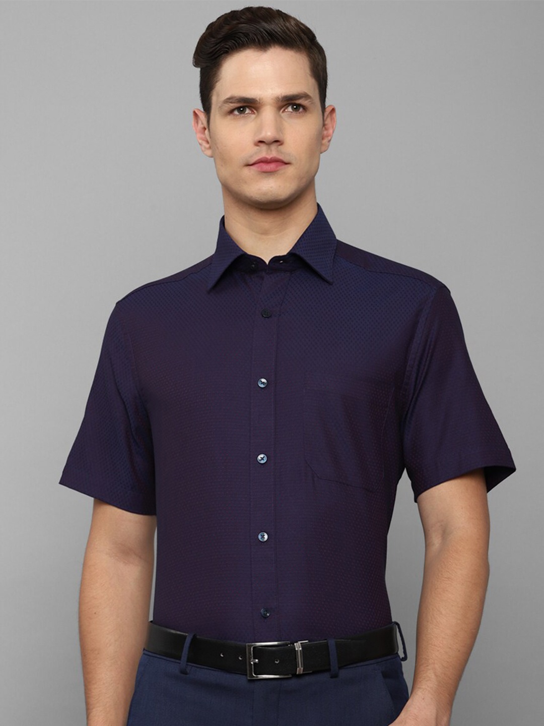 

Louis Philippe Men Purple Slim Fit Formal Shirt