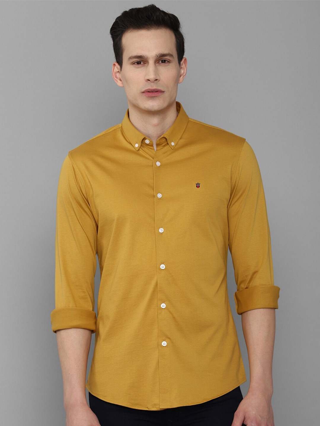 

Louis Philippe Jeans Men Yellow Slim Fit Pure Cotton Casual Shirt