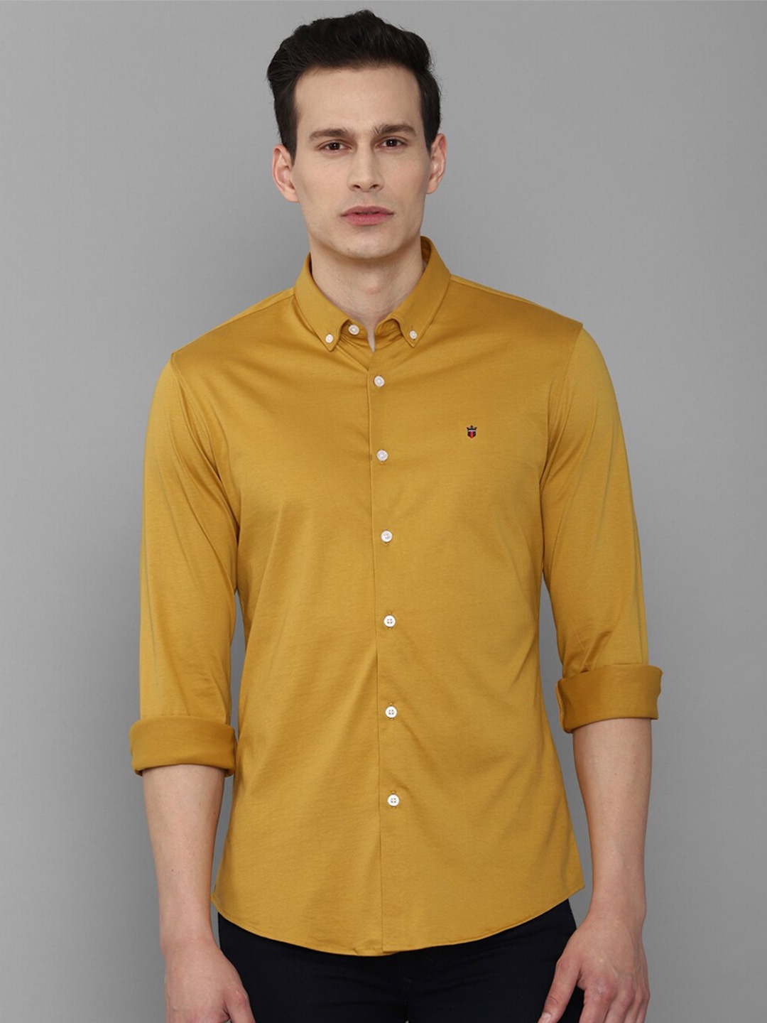 

Louis Philippe Jeans Men Yellow Slim Fit Casual Shirt