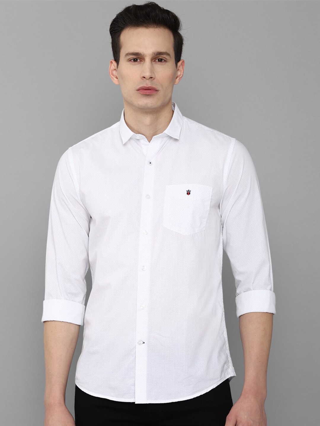 

Louis Philippe Sport Men White Slim Fit Printed Casual Shirt