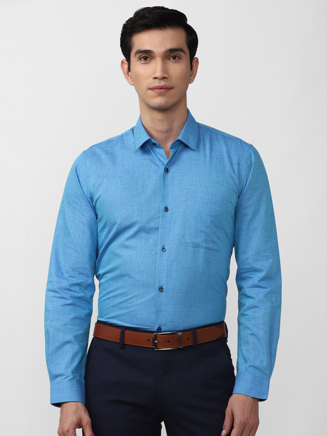 

Peter England Men Blue Slim Fit Formal Shirt