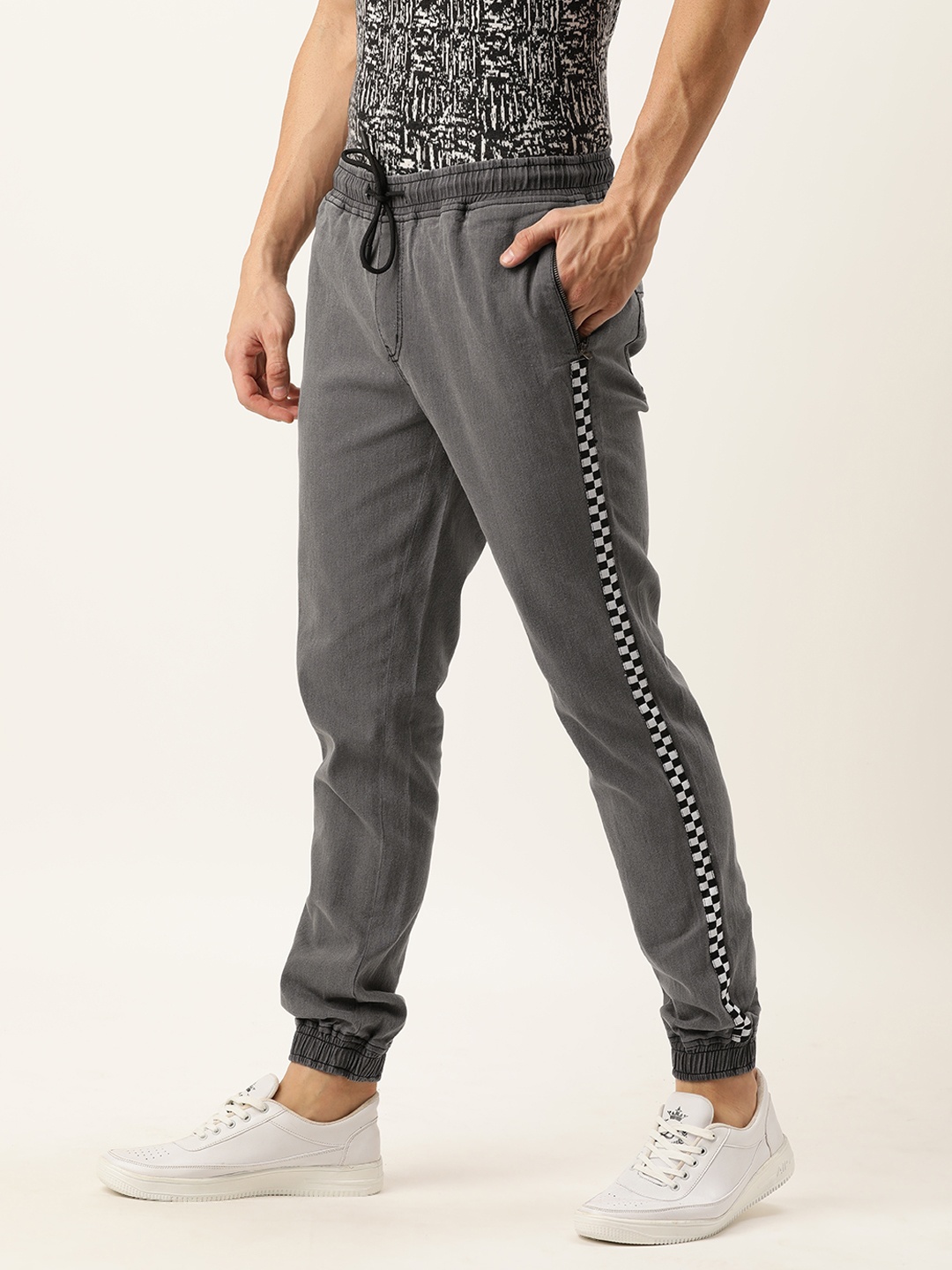 

IVOC Men Charcoal Jogger Stretchable Jeans