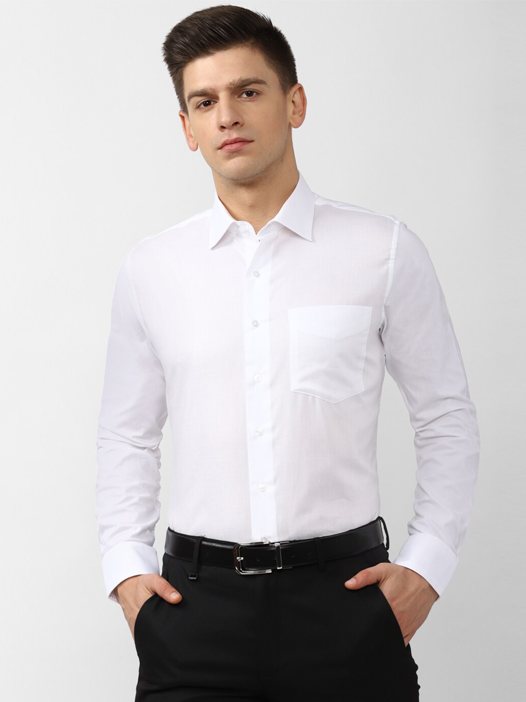 

Van Heusen Men White Slim Fit Formal Shirt